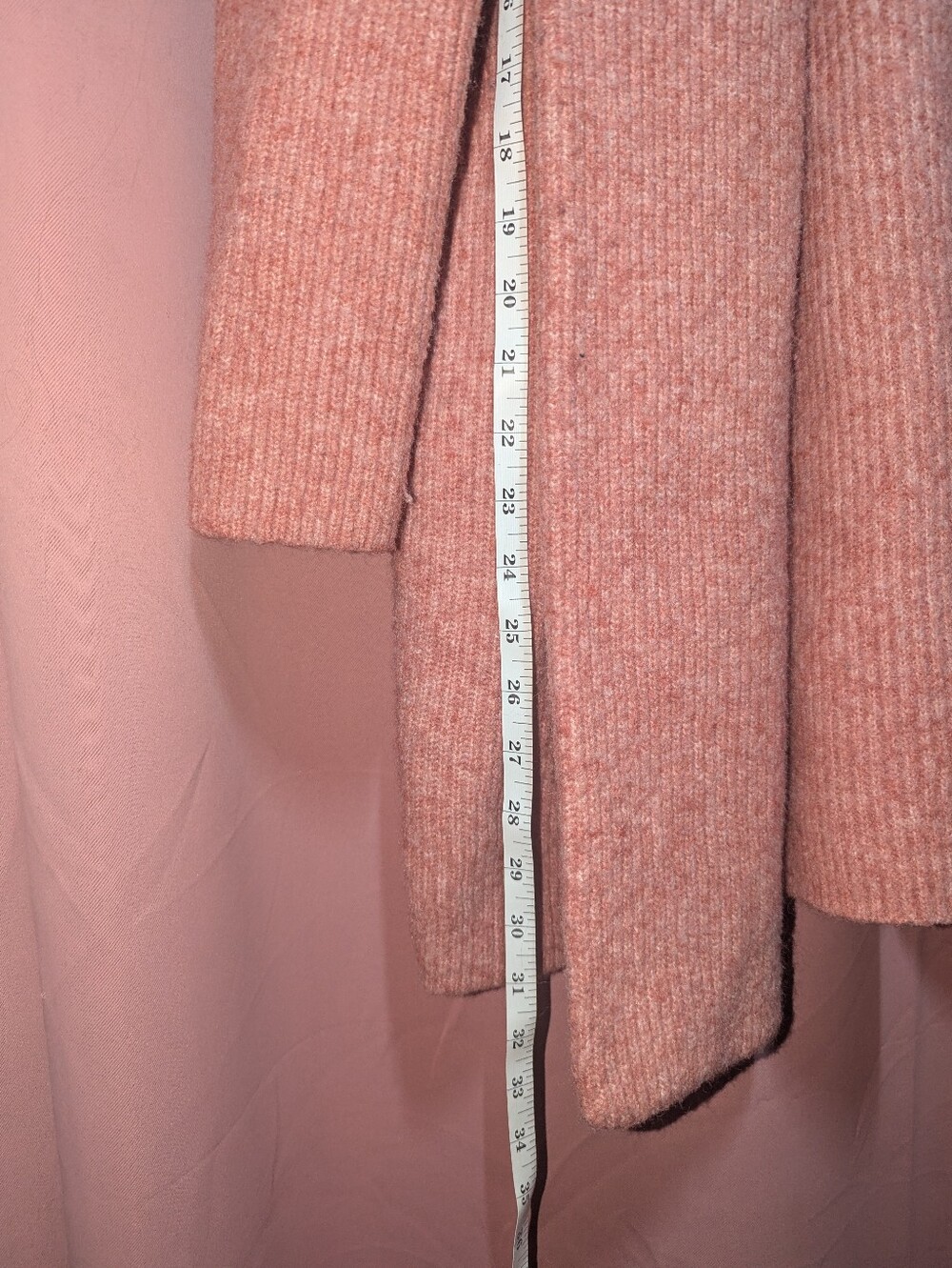 EXPRESS Ribbed Pink Open Cardigan Large - Picture 8 of 13